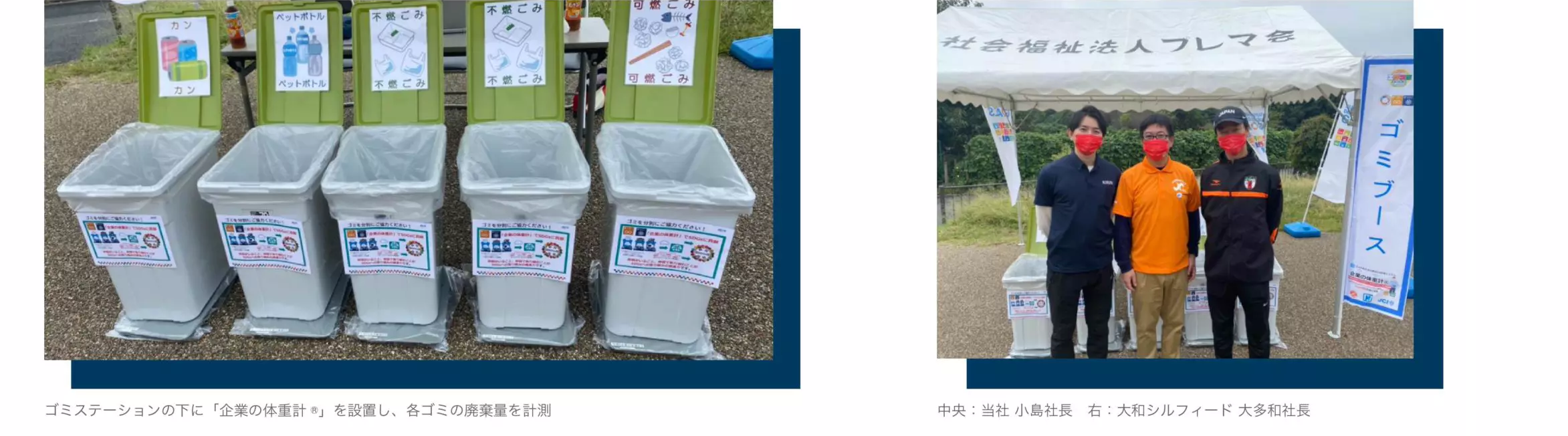 エクスポ2022での企業の体重計設置の様子