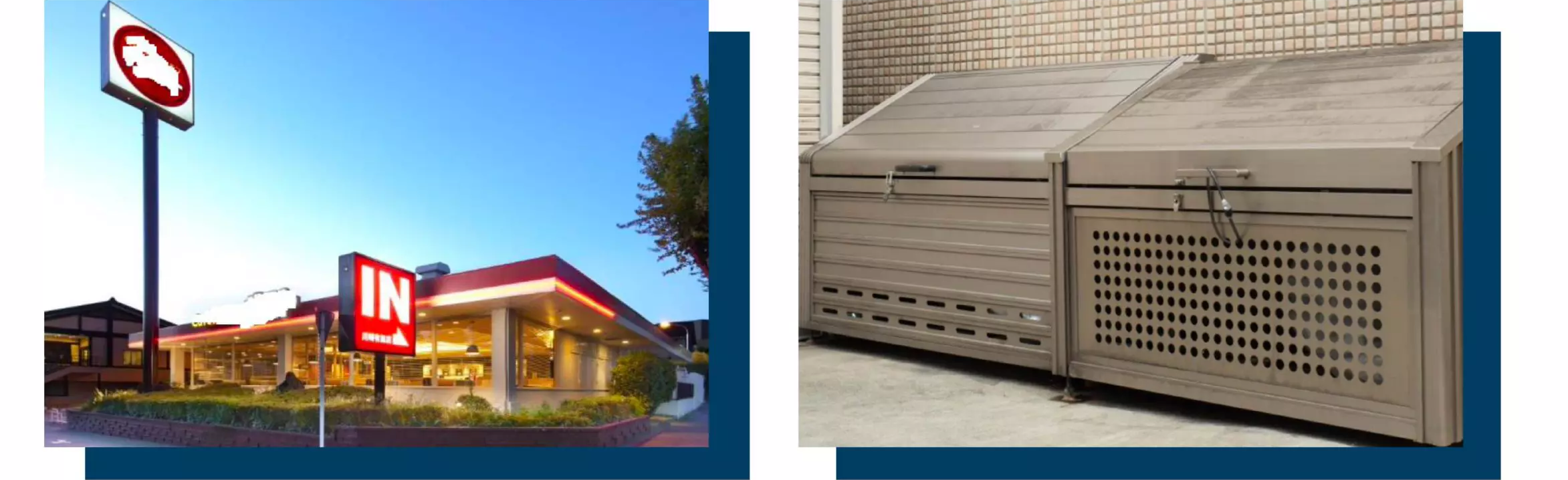 導入したファミリーレストランの企業の体重計設置の様子